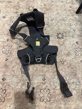 Ruffwear Black Harness with Reflective Trim and Front Leash Ring.